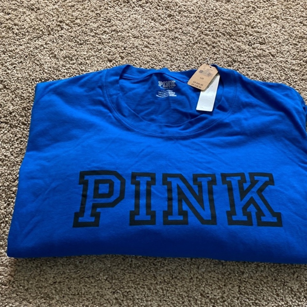 Pink long sleeve tee shirt crew neck Victoria secret